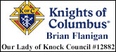 K of C, Our Lady of Knock Council #12882 Sponsorship Banner